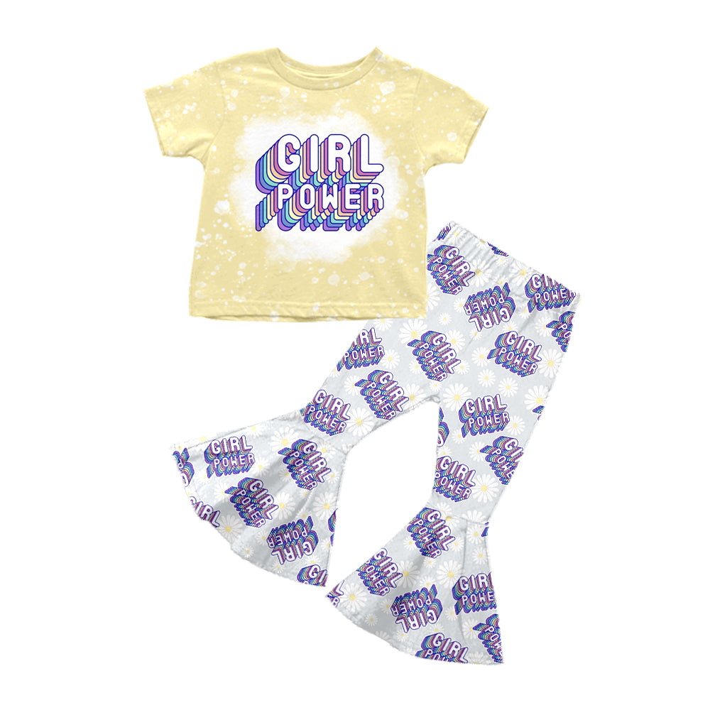 girls power  baby girl short sleeve summer outfit preorder