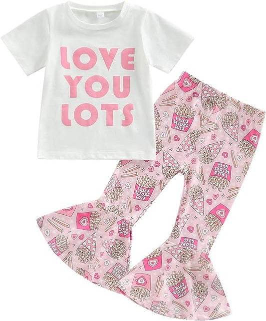 love you lots baby girls fries bell bottoms outfit preorder