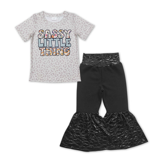 sassy little thing top black bell bottoms pants outfit