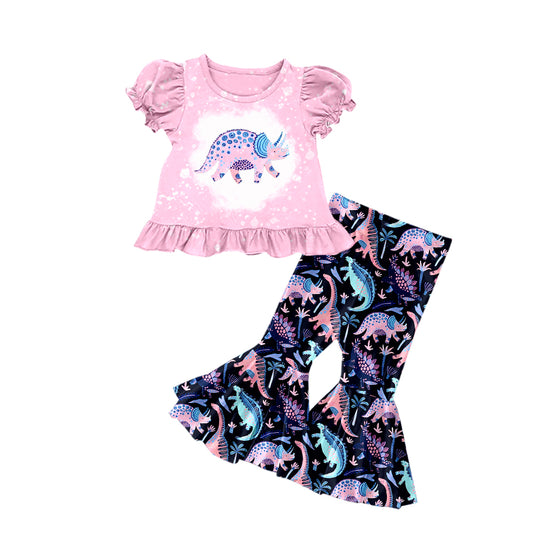 baby girls forest dinosaur animal top floral pants outfit preorder