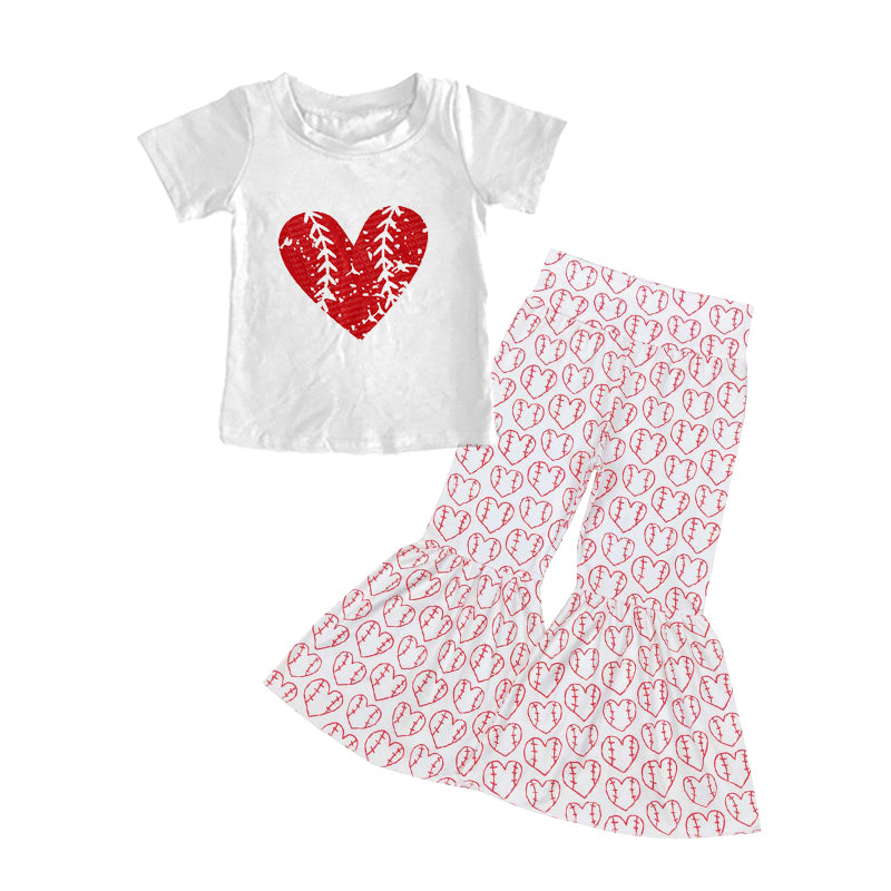 baby girls baseball heart clothing set preorder