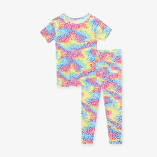 baby girls rainbow cheetah jumpsuit preorder