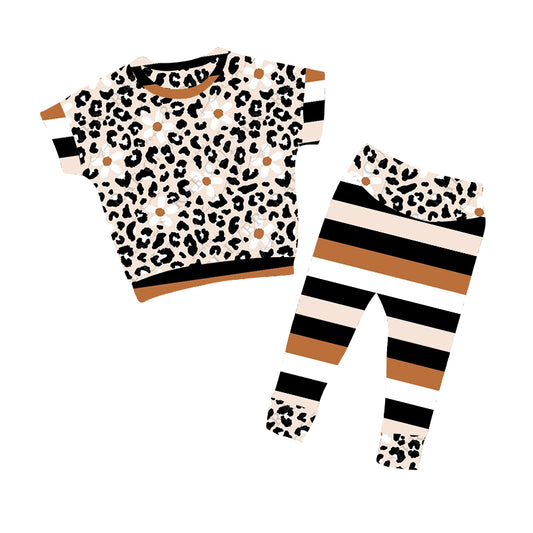 flower girls cheetah bell bottoms outfit preorder
