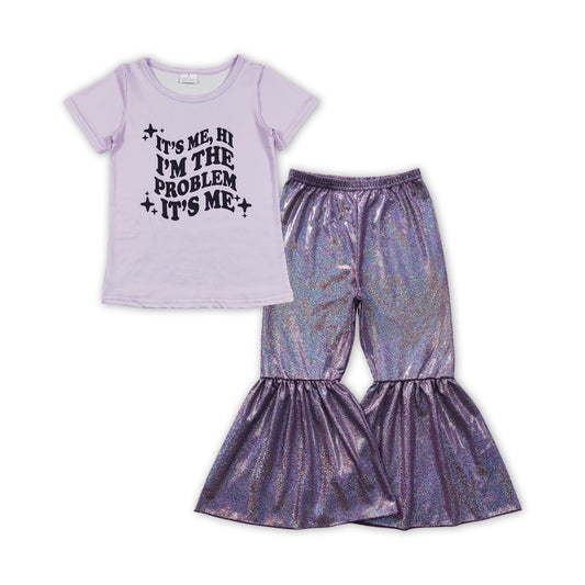 country music shirt purple disco bell bottoms outfit