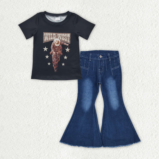 western cowgirls shirt jeans bell bottoms outfit