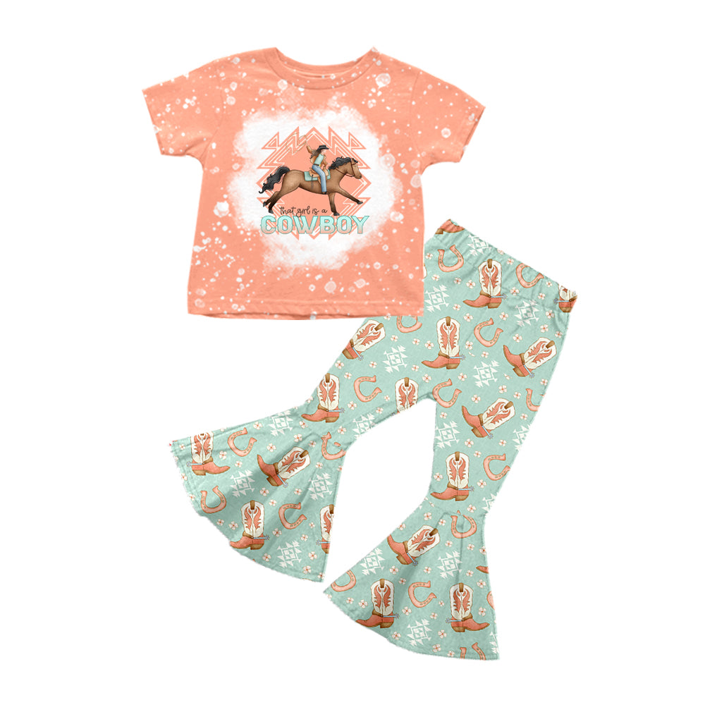 baby girls cowboy western bell bottoms outfit preorder