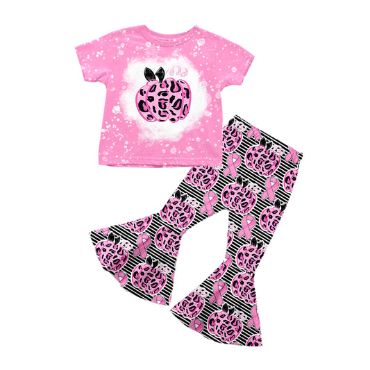 in october we wear pink cheetah pumpkin short sleeve girls clothes preorder