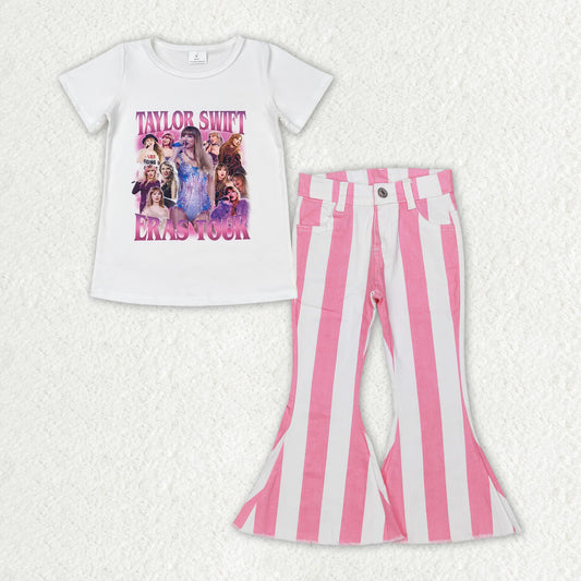 swiftie shirt pink stripes jeans pants outfit baby outfit