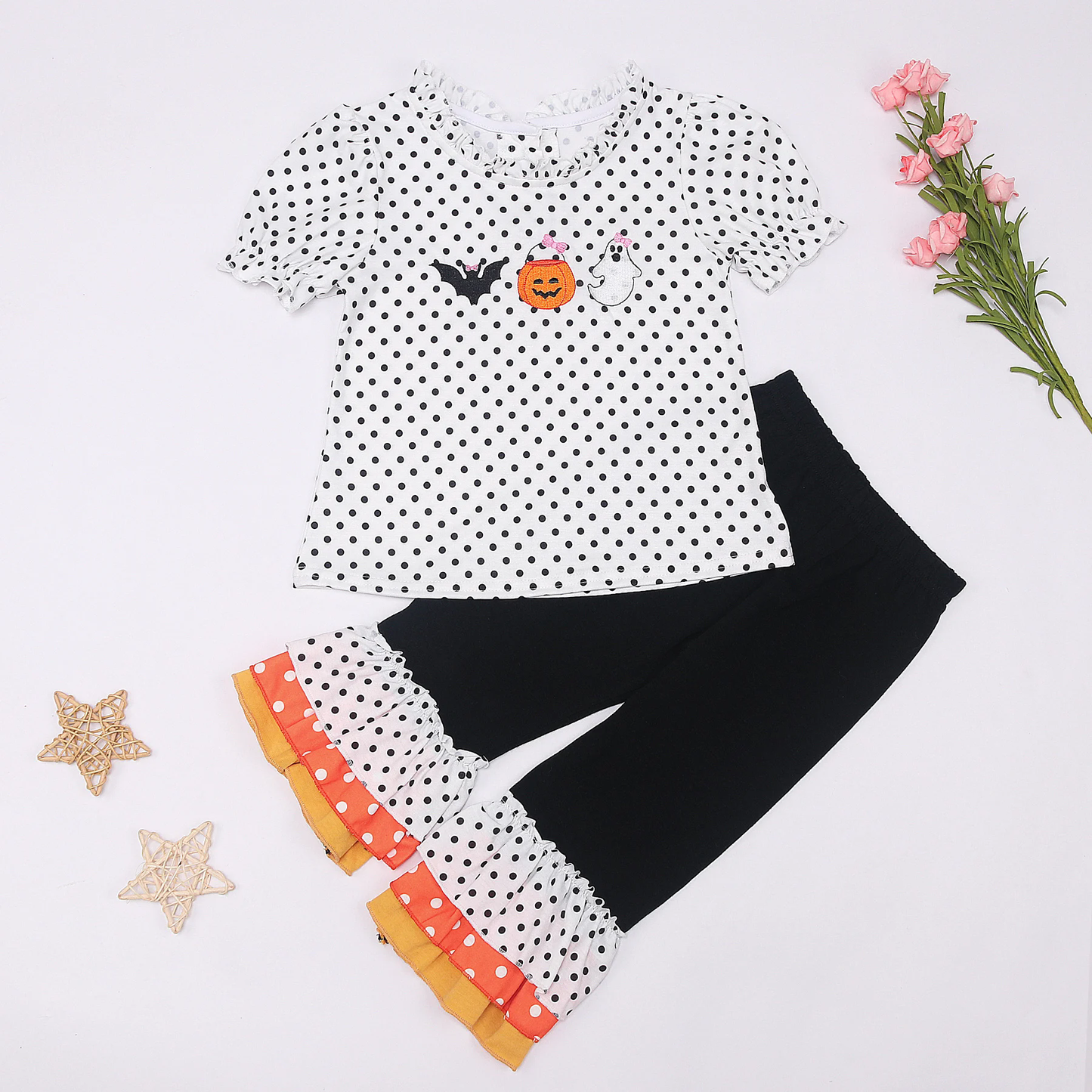 toddle baby girl halloween ghost pumpkin outfit preorder