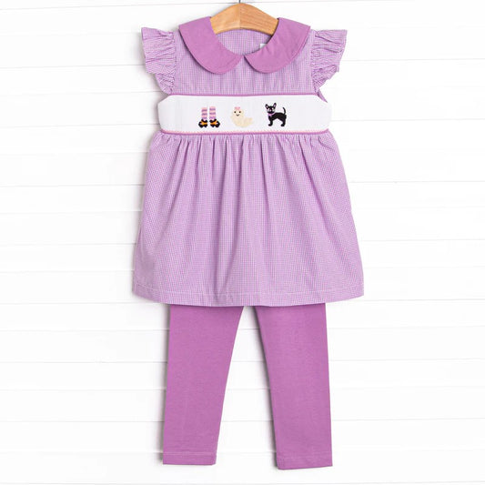 toddle baby girl halloween ghost purple outfit preorder