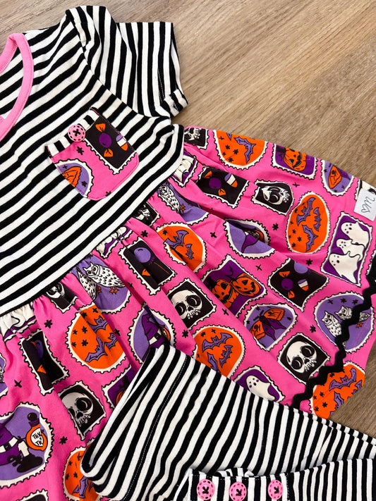 Girls Wholesale Halloween pumpkin candy clothes preorder