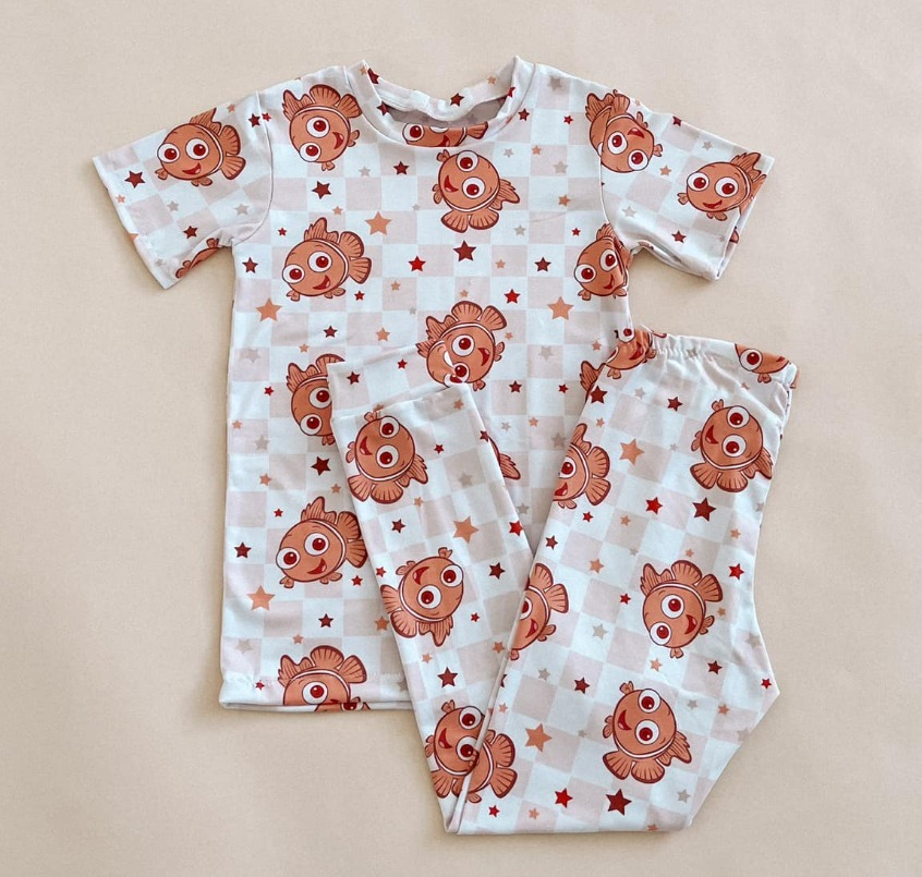 Cute fish cartoon girls matching clothes preorder