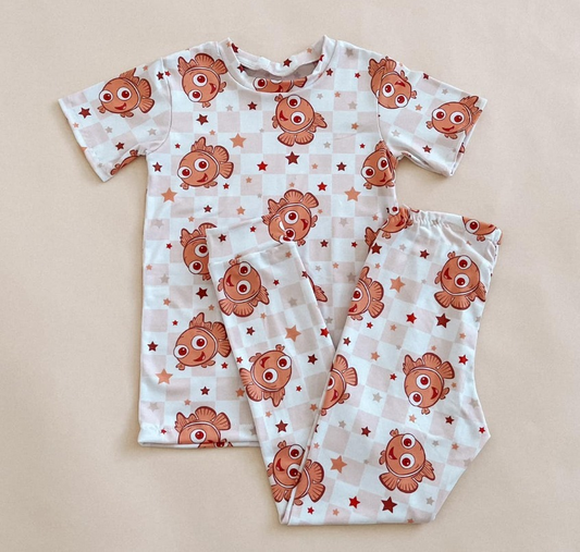 Cute fish cartoon girls matching clothes preorder