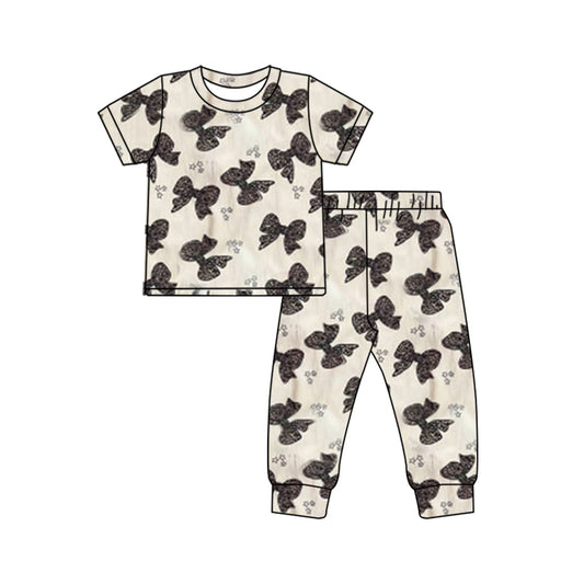 Baby girls camo bow short sleeve clothes preorder