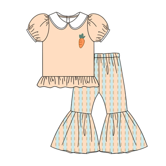 baby girl Easter carrot top matching pants outfit preorder