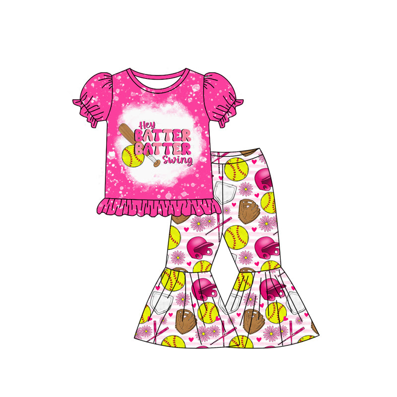 Baby girl baseball top matching pants matching clothes preorder