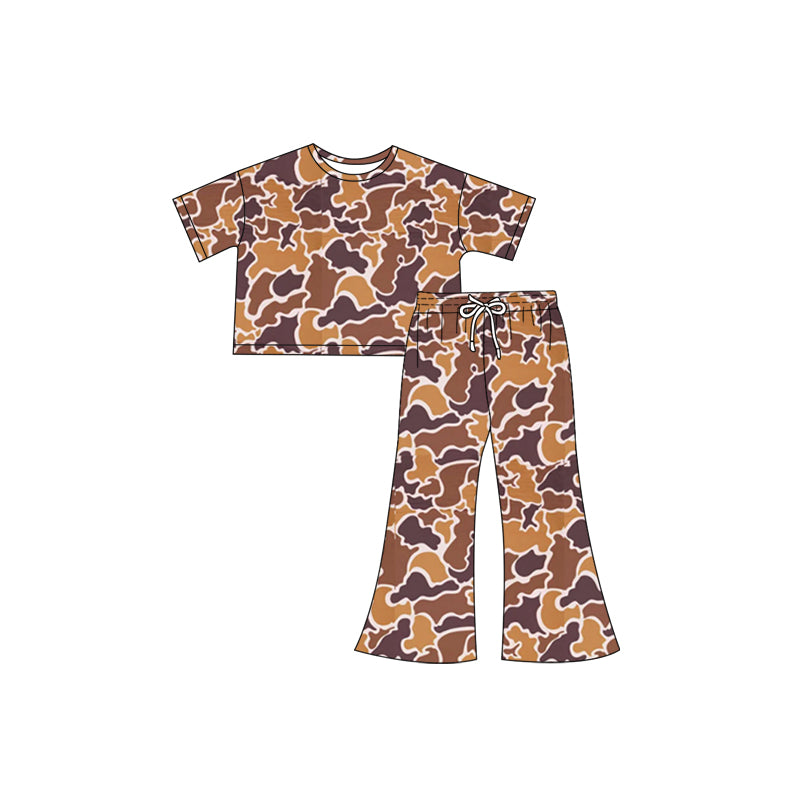 Baby girls brown camouflage matching clothes preorder