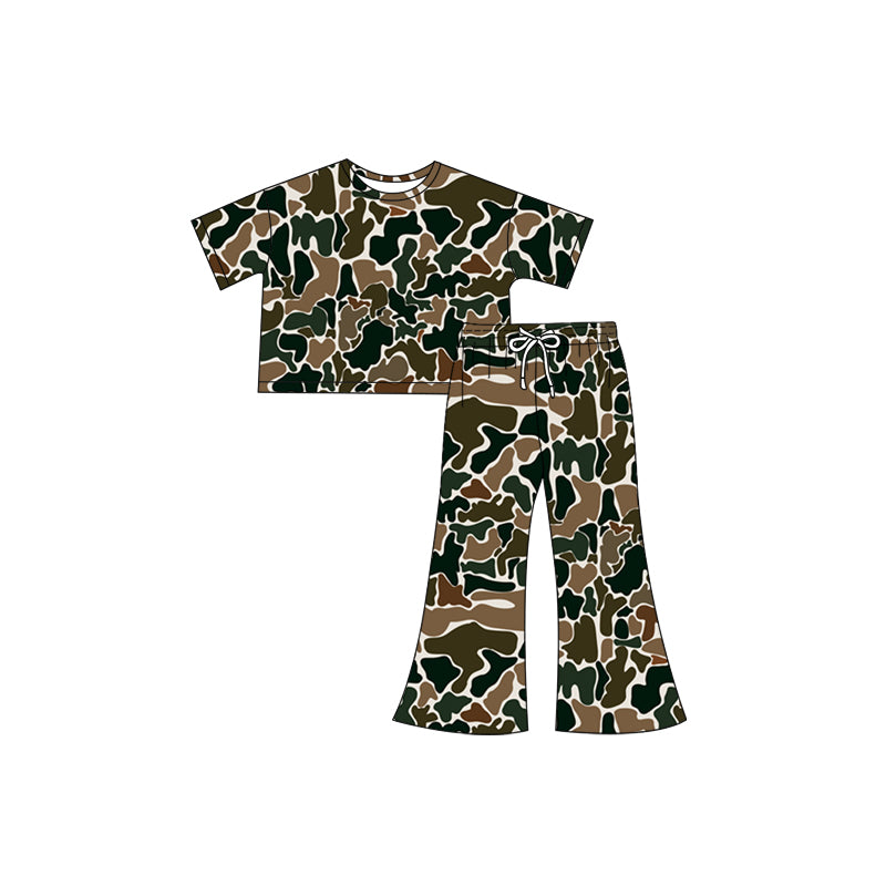 Baby girls green camouflage matching clothes preorder