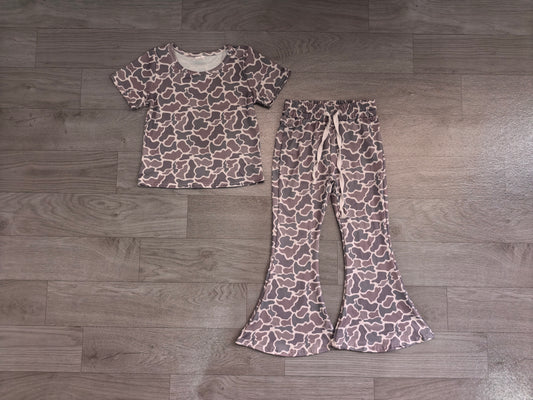Baby girls  grey camouflage matching clothes preorder