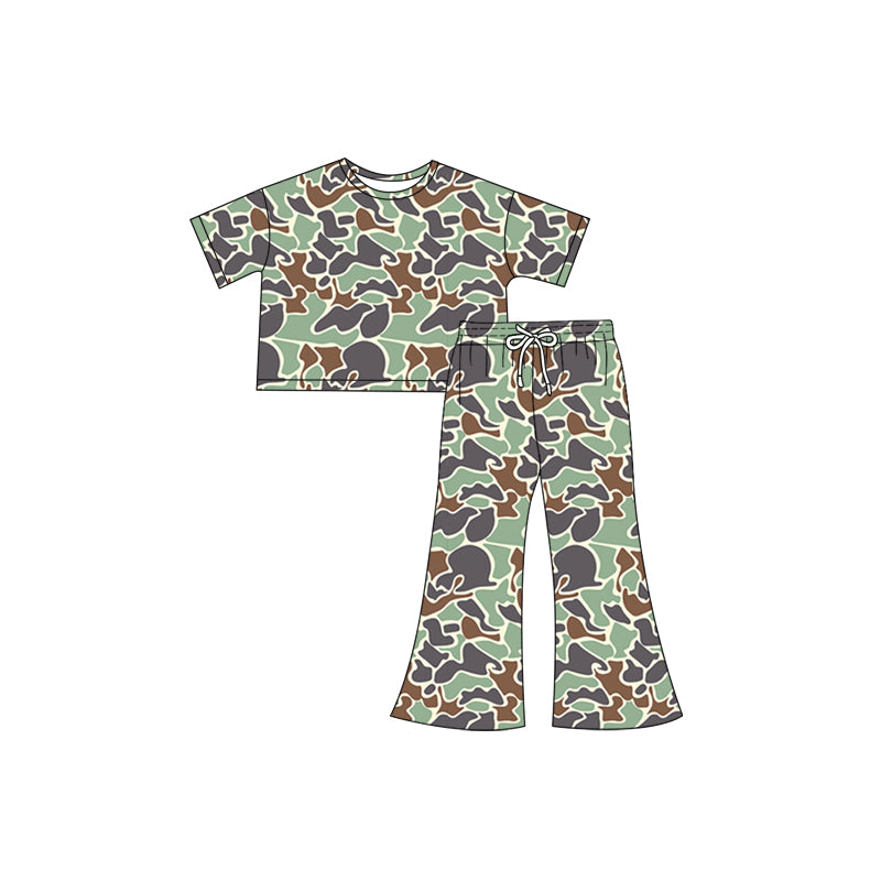 Baby girls green camo matching clothes preorder