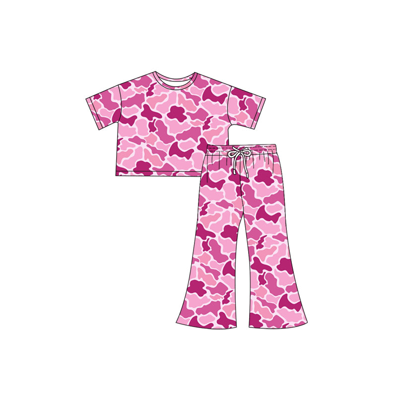 Baby girls pink camo matching clothes preorder