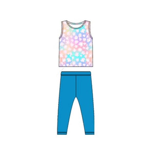 Colorful tank top matching pants clothing set preorder