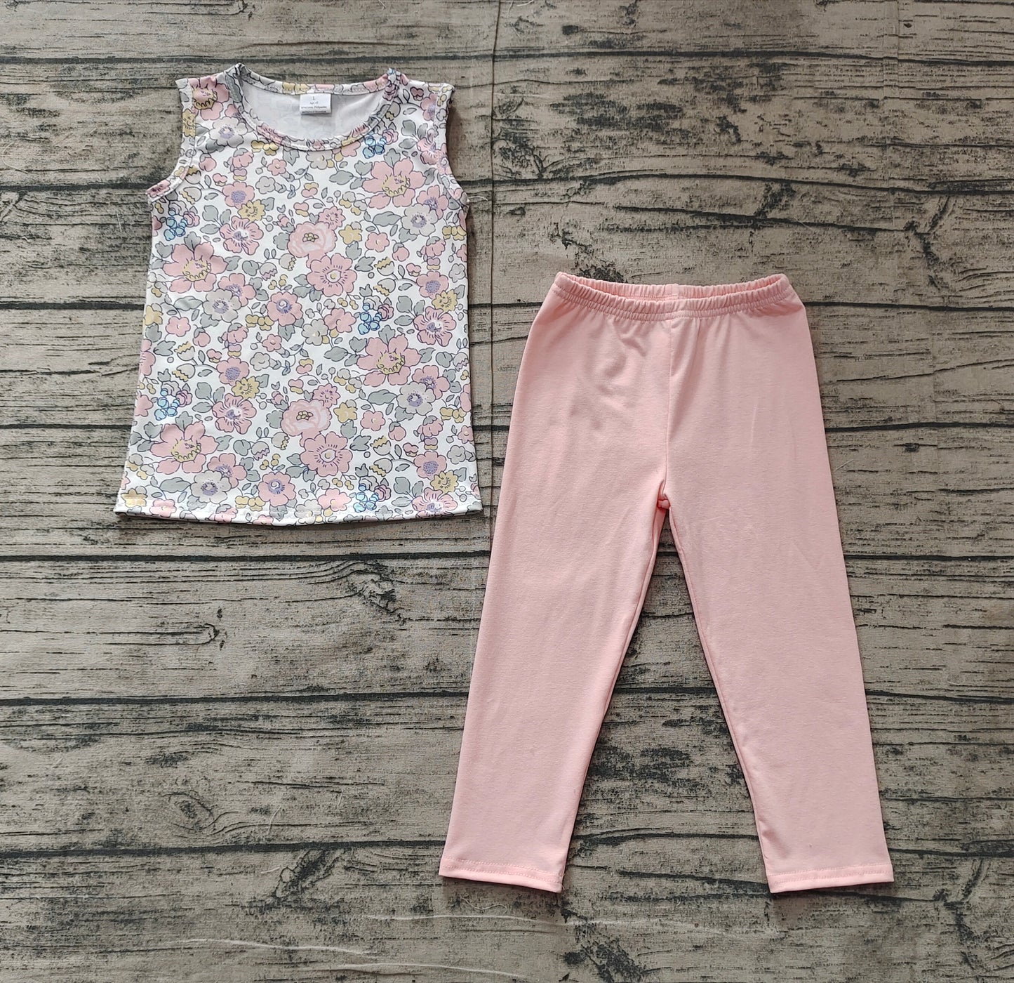 Flowers tank top matching pants clothing set preorder