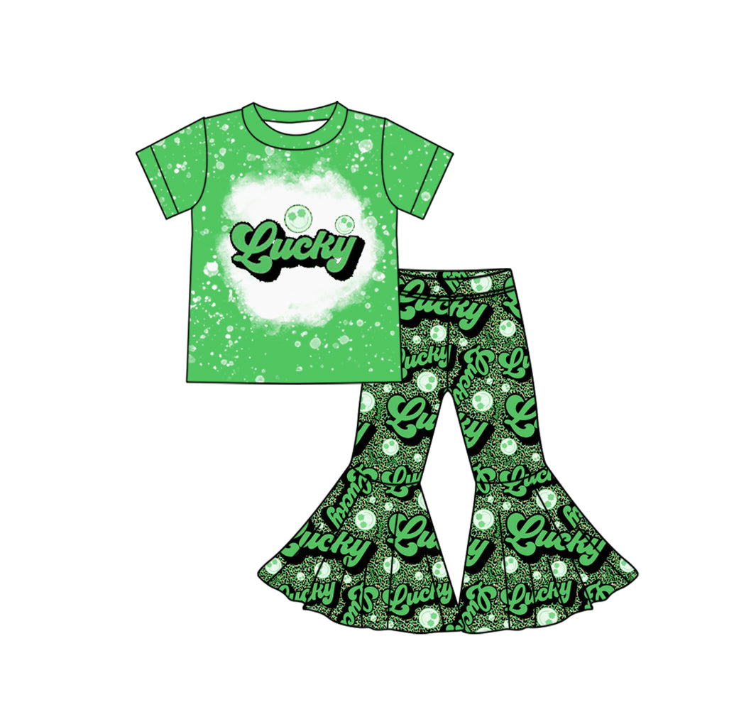 baby girl Saint Patrick's Day top bell bottoms outfit preorder