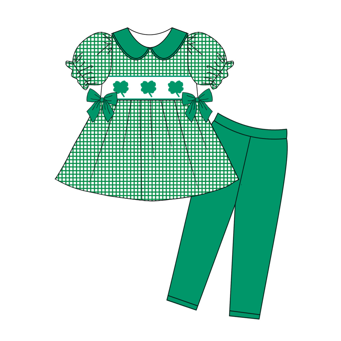 baby girl Saint Patrick's Day lucky charm outfit preorder