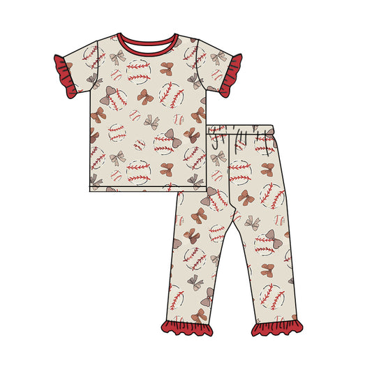 baby girl baseball bow clothes preorder