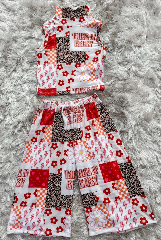 Take it easy baby girls summer clothes set preorder