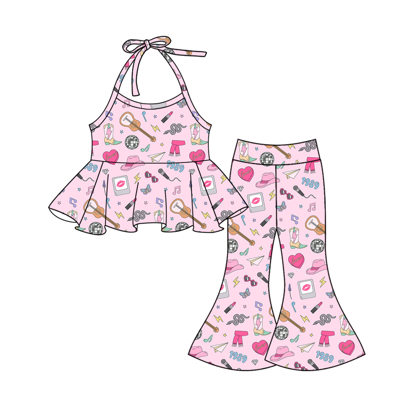Country music singer summer bell bottom clothes set preorder