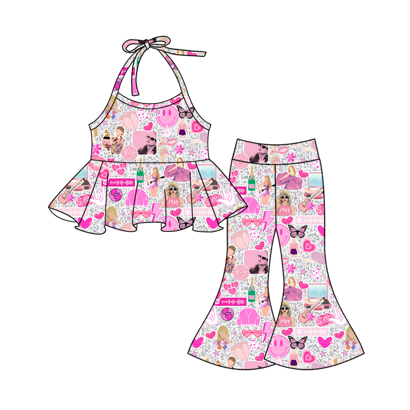 Country music singer summer bell bottom clothes set preorder