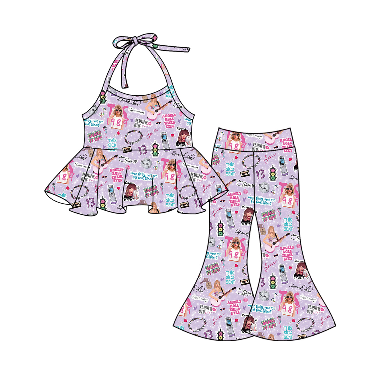Country music singer summer bell bottom clothes set preorder