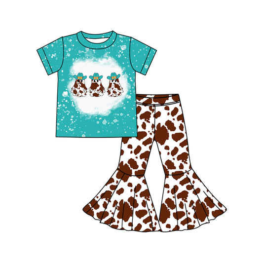 Halloween cow print ghost girls outfit preorder