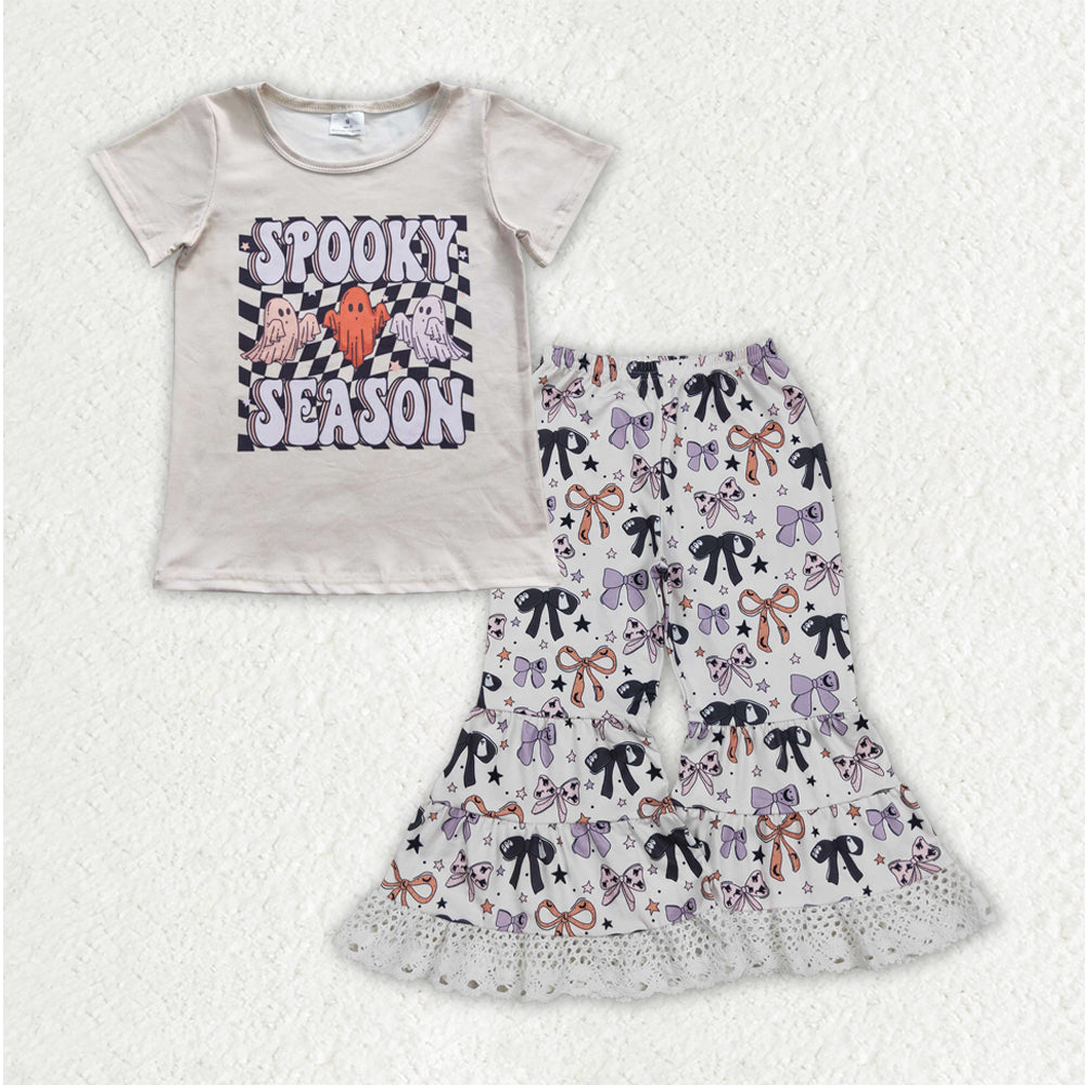 Halloween season shirt matching pants girls clothes