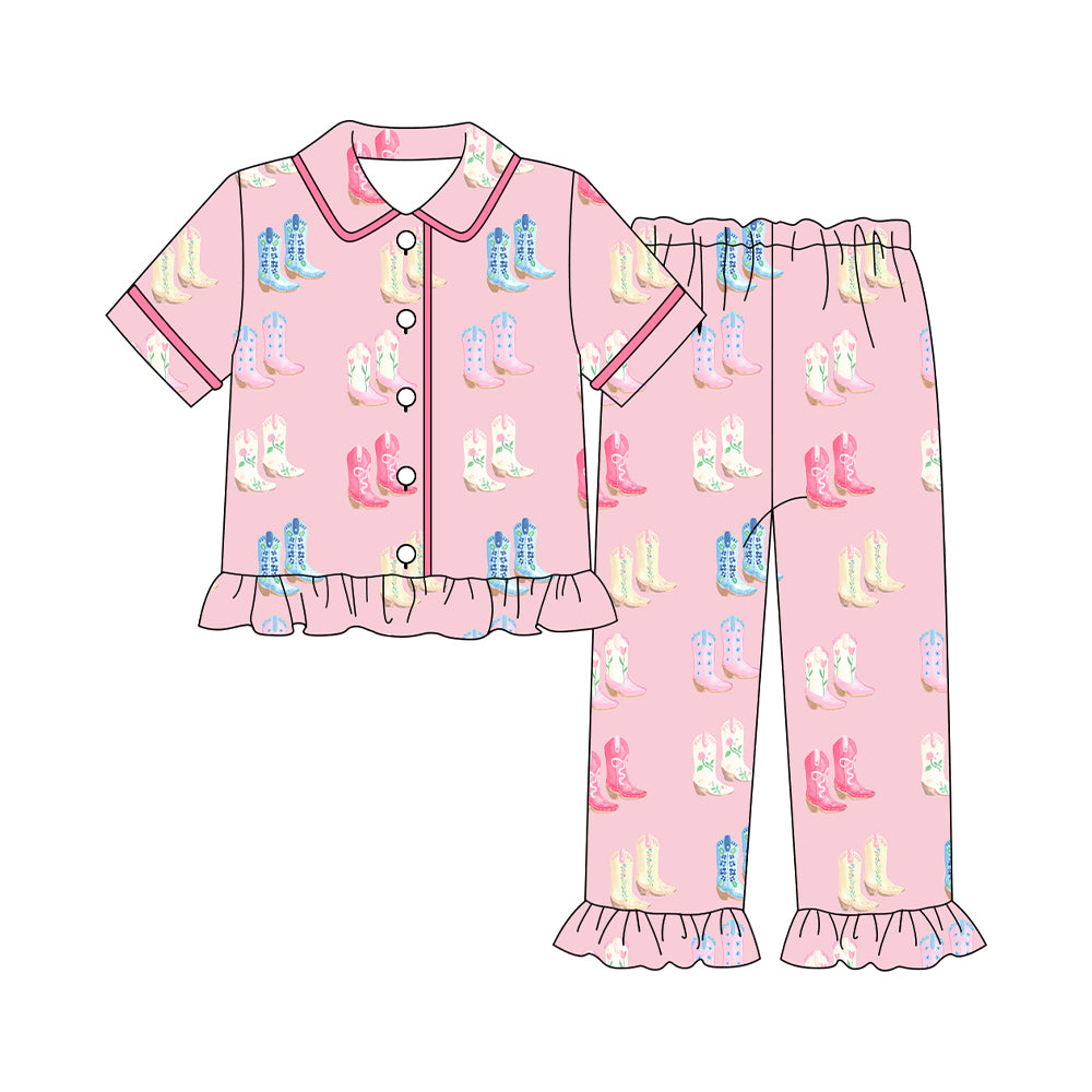 Adult women western boots long sleeve pajama set preorder