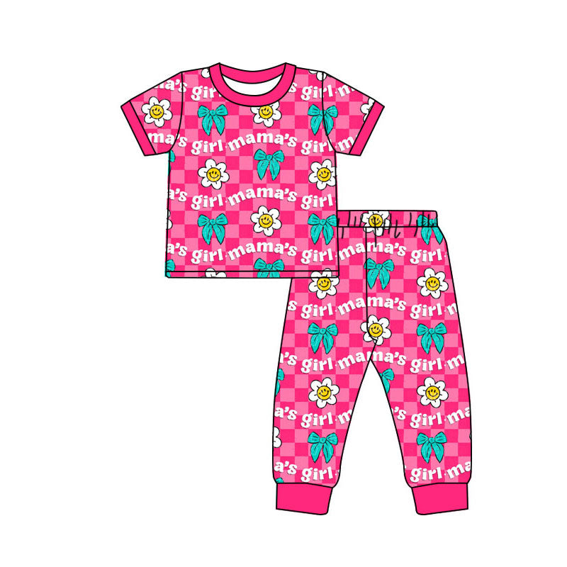 Mamas girl short sleeve top matching pants outfit preorder