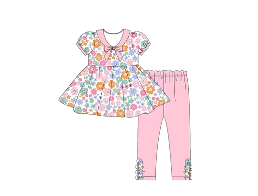 Girls colorful flowers  style outfit preorder