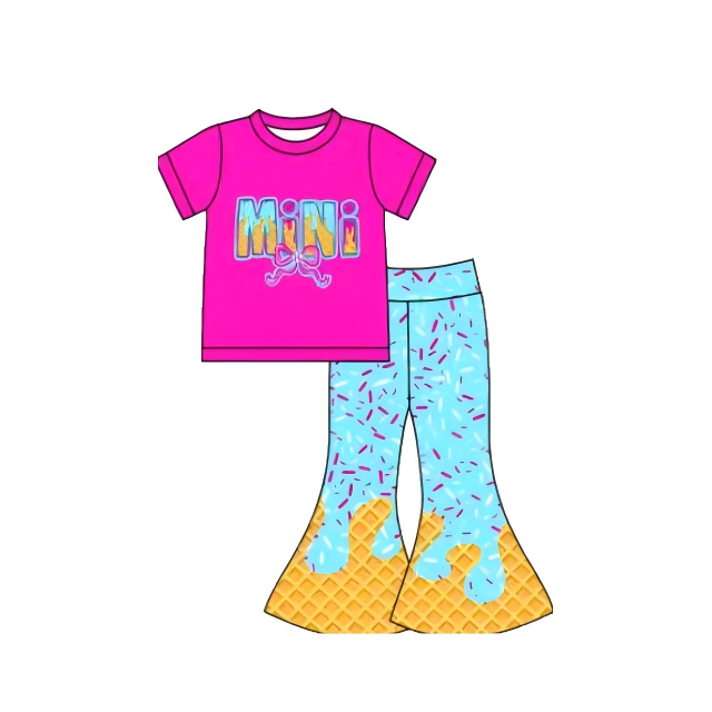 Hot pink mini top sprinkle pants girls style outfit preorder