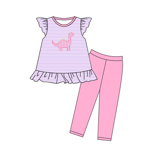 Girls dinosaur top matching pants outfit preorder