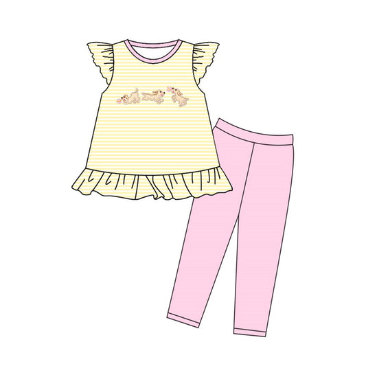 Girls dog top matching pants outfit preorder