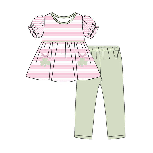 Girls Saint Patrick's Day top matching pants outfit preorder