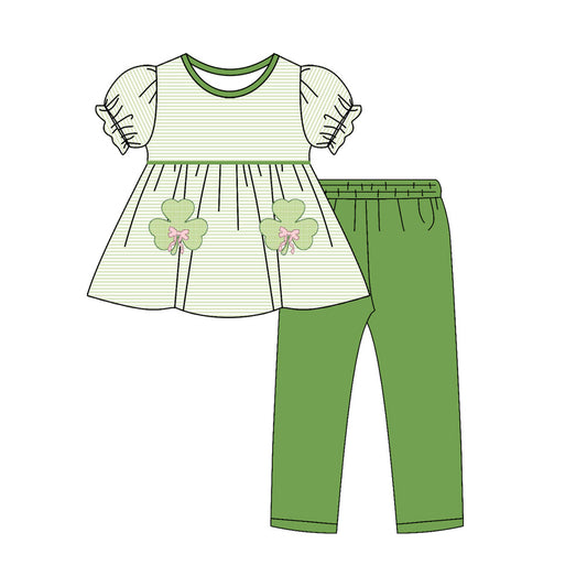 Girls Saint Patrick's Day top matching pants outfit preorder