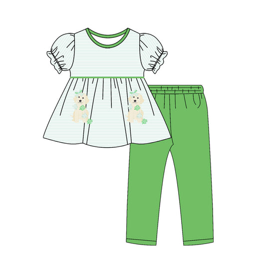 Girls Saint Patrick's Day top matching pants outfit preorder