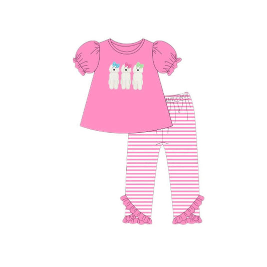 Girls puppy dog top matching pants outfit preorder