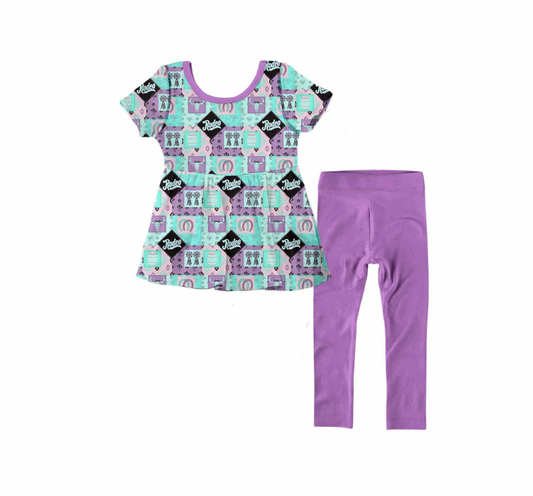 Girls western rodeo top matching pants outfit preorder