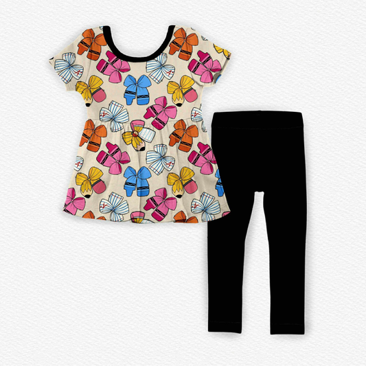 Girls back to school pencil top matching pants outfit preorder
