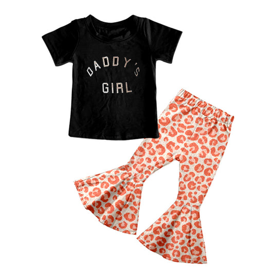 Daddys girl top matching pants girls short sleeve outfit preorder
