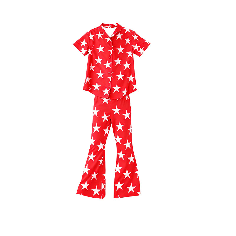 Red star short sleeve kids july 4th outfit preorder